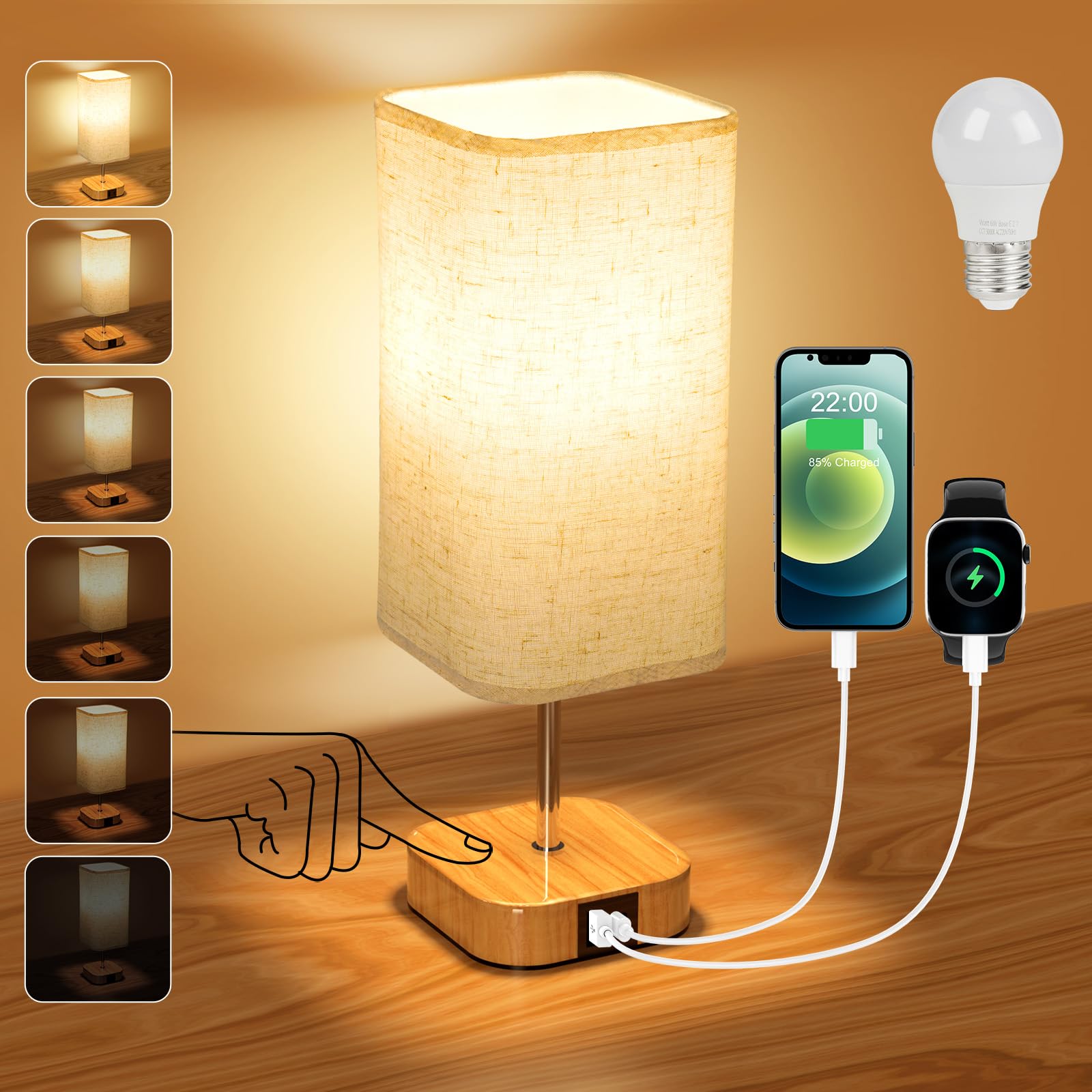 Bedside Touch Lamp